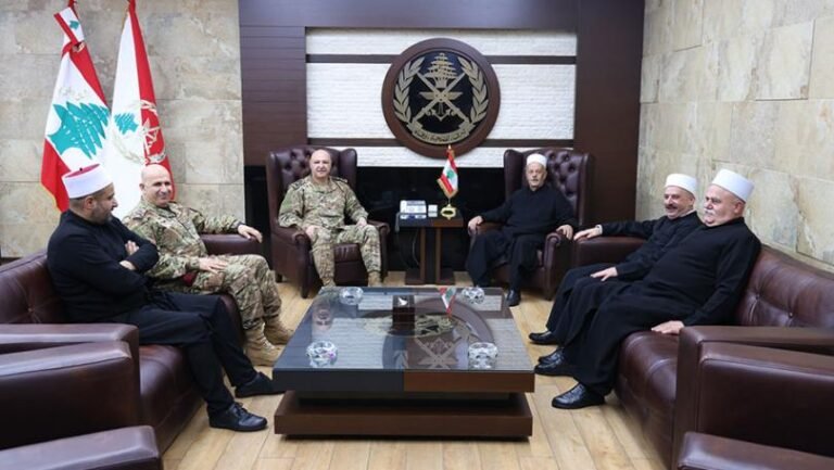 وفدٌ من مشايخ طائفة الموحدين الدروز زار قائد الجيش اللبناني