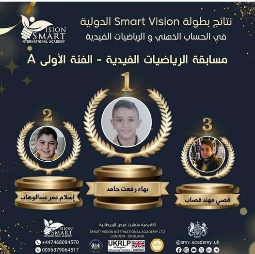 بهاء حامد يتفوّق في مسابقة دولية للحساب الذهني بهاء حامد