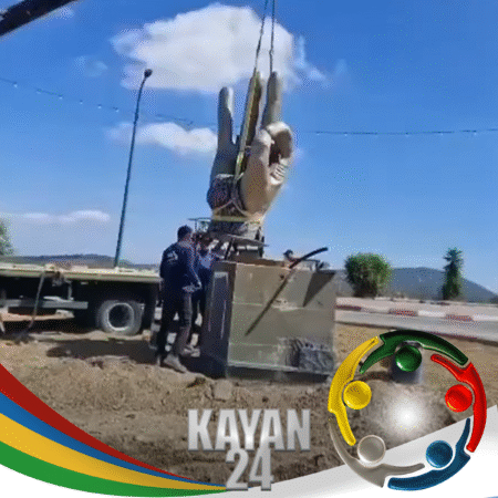 من مقام النبي سبلان بحرفيش افتتاح نصب جديد يرمز إلى التضامن مع أهالي السويداء